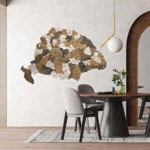 fa nagy magyarország térkép falra - fa dekoráció falra